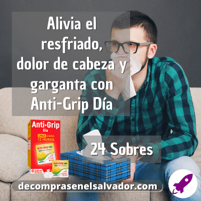 Antigrip AM - 24 Sobres de 2 Tabletas para el Resfriado