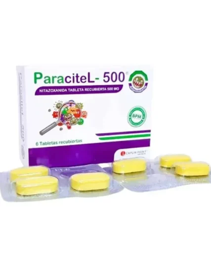 PARACITEL 500 - 6 Tabletas Recubiertas de NITAZOXANIDA
