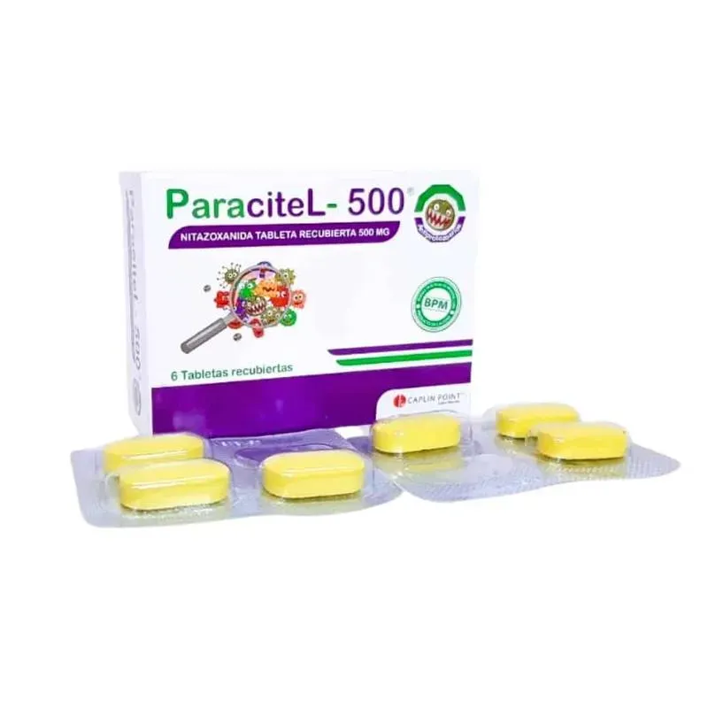 PARACITEL 500 - 6 Tabletas Recubiertas de NITAZOXANIDA